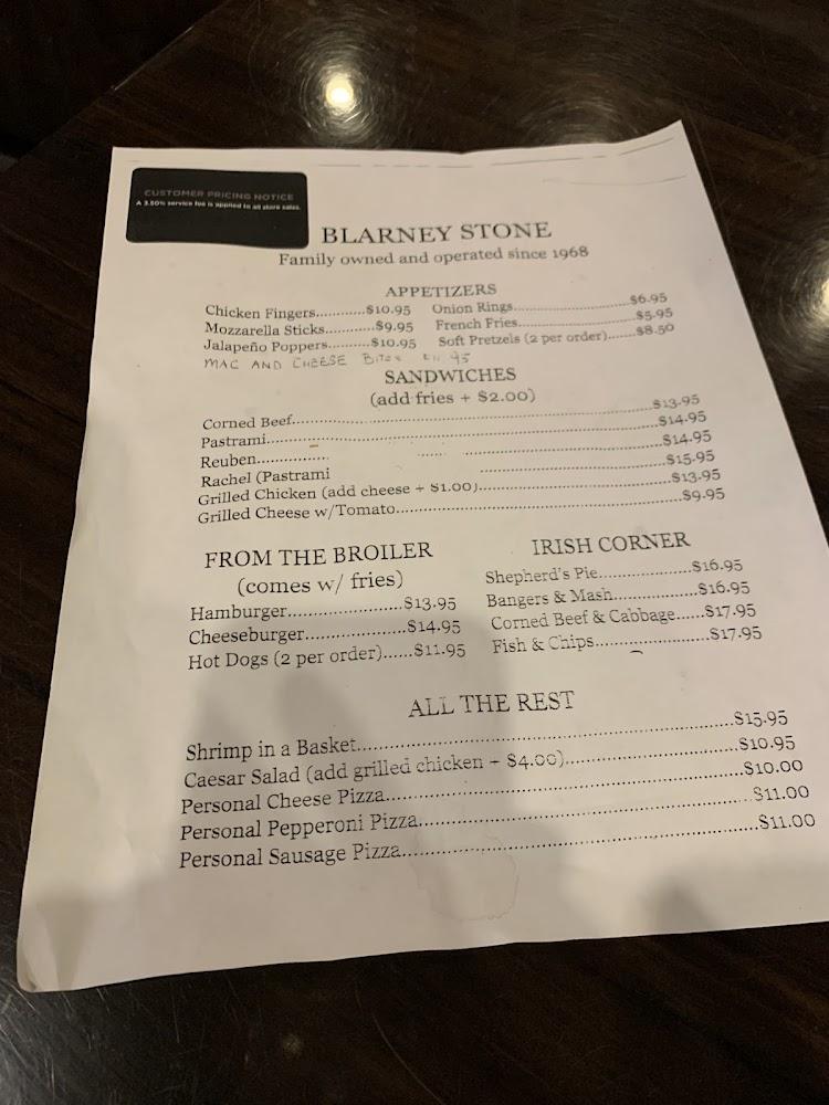 Blarney Stone Menu image 2